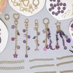 Lip Gloss Keychain Making Kit: Amethyst Crystal Beads, Charms, DIY Jewelry Supplies - Image 3