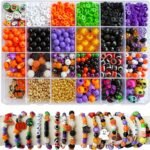 1970PCS Halloween Bracelet Making Kit Beads Charms Pumpkin Skull Ghost Spider DIY Jewelry Crafts - Image 3