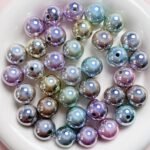 20PCS 16MM Reflective Acrylic Focal Beads | Sparkling DIY Craft Supplies