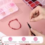 Glass Seed Beads Sequins Kit | Pink Red Jewelry Making Supplies - Image 5