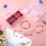 Glass Seed Beads Sequins Kit | Pink Red Jewelry Making Supplies