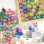 6MM Bubblegum Acrylic Beads | Random Colors, AB Finish Round Craft Beads