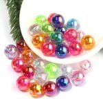6MM Bubblegum Acrylic Beads | Random Colors, AB Finish Round Craft Beads - Image 4