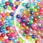 6MM Bubblegum Acrylic Beads | Random Colors, AB Finish Round Craft Beads - Image 5