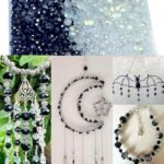 1000PCS Black White Glass Beads | Faceted Round Teardrop Crackle Craft Supplies - Image 5