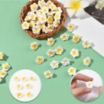 100PCS 15MM White Plumeria Flower Beads | Hawaiian Frangipani Spacer Beads - Image 3