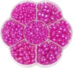 Dark Fuchsia Flatback Pearl Beads | 7 Sizes, DIY Craft Embellishments (1900PCS) - Image 4