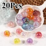 20PC 16MM Mirror Plated UV Cat Eye Acrylic Beads | Bling Focal Beads for DIY Jewelry - Image 3