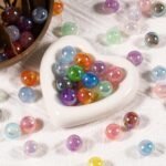 20PC 16MM Mirror Plated UV Cat Eye Acrylic Beads | Bling Focal Beads for DIY Jewelry