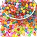 100PCS 10MM Natural Dichromatic Chalcedony Beads | Colorful Round Gemstone Spacer Beads DIY Jewelry