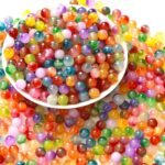 100PCS 10MM Natural Dichromatic Chalcedony Beads | Colorful Round Gemstone Spacer Beads DIY Jewelry - Image 2
