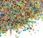3300PCS 2MM Transparent Glass Seed Beads | Lustered Round Spacer Beads, Random Colors - Image 5