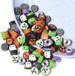 100PCS Halloween Polymer Clay Heishi Spacer Beads | DIY Bracelet Necklace Earring Jewelry Making Supplies - Image 3