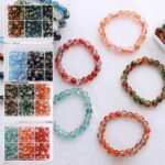 600PCS 8MM Crackle Glass Beads Kit | 12 Colors Crystal Beads, Elastic Cord (Bracelet Making) - Image 4
