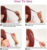 Glitter Hair Beads Kit for Braids | 1008PCS Pony Beads, Rubber Bands, Beaders, Comb, Clips - Image 5
