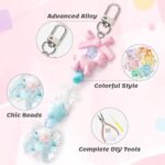 Lip Gloss Keychain Making Kit | Charms, Beads, Chains DIY Bag Charm Jewelry Craft Supplies - Image 3