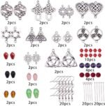 Celtic Knot Dangle Earring Making Kit | Irish Wiccan Charms, Beads, Hooks (10 Pairs) - Image 2