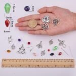 Celtic Knot Dangle Earring Making Kit | Irish Wiccan Charms, Beads, Hooks (10 Pairs) - Image 3