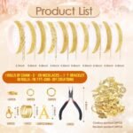 10 Rolls 18K Gold Plated Jewelry Chain Kit | DIY Necklace Bracelet Supplies - Image 2