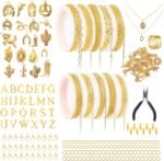 10 Rolls 18K Gold Plated Jewelry Chain Kit | DIY Necklace Bracelet Supplies