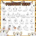 100PCS Halloween Ghost Charms | Glow in the Dark Alloy Ghost Pendants DIY Jewelry Bracelet Keychain - Image 2