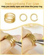 2400PCS Jewelry Making Kit | Gold Silver Jump Rings, Clasps, Pliers Tools - Image 4