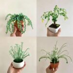 DIY Beaded Plant Kit: Green Glass Crystal Beads, Faux Moss Suncatcher Craft Set - Image 5