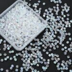 1000PCS 4MM Crystal AB Bicone Glass Beads for Jewelry Making Bracelet Necklace Crafts