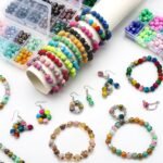 200PCS 8MM Ice Flower Glass Beads: 10 Colors Crystal Floral Beads for Jewelry Making