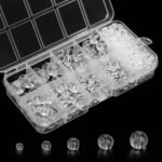 476PCS Clear Crystal Glass Beads | Transparent Round Spacer Beads for Jewelry Making Bracelets Necklaces