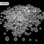 476PCS Clear Crystal Glass Beads | Transparent Round Spacer Beads for Jewelry Making Bracelets Necklaces - Image 3
