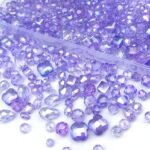 Purple Glass Beads Assorted Shapes Faceted Crystal for Jewelry Making Crafts - Image 5