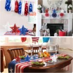 Labor Day Wooden Stars | Red White Blue Patriotic Decor | 6 Inch 3D Glitter Stars | Memorial Day Tiered Tray Table Decor - Image 6