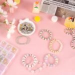 610PCS Rhinestone Spacer Beads: 6-10MM Gold Silver Rondelle Large Hole for DIY Jewelry
