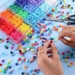 2600PCS Rainbow Pony Beads Kit with Elastic String for DIY Bracelets, Necklaces Crafts