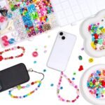 Phone Charm Making Kit | Acrylic Face, Star, Flower Beads, Alphabet Pony Beads - Image 4