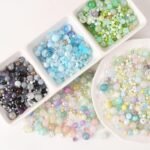 300G Assorted Cracked Glass Beads: Spacer, Seed, Mixed Sizes for DIY Jewelry Making - Image 5