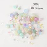 300G Assorted Cracked Glass Beads: Spacer, Seed, Mixed Sizes for DIY Jewelry Making - Image 3