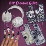 Black Junk Phone Case Charms Kit | Kawaii Bows, Pearls, Rhinestones, Statement Charms - Image 4