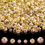 600pcs Champagne Gold AB Crystal Glass Beads | Sparkling DIY Jewelry Making