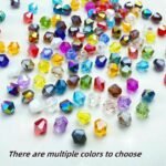 400PCS 4MM Ceramic White AB Bicone Beads | Faceted Crystal Glass Spacer Beads - Image 5