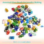 Assorted Lampwork Glass Beads: Mushroom, Bird, Flower Shapes for Jewelry Making - Image 2