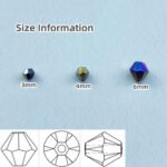 600PCS 3MM Black AB Crystal Glass Bicone Beads for Jewelry Making - Image 2