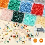 100PCS 8MM Multicolor Round Glass Beads | Crystal Loose Beads for DIY Bracelets Necklaces Earrings - Image 4