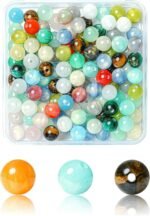 100PCS 8MM Multicolor Round Glass Beads | Crystal Loose Beads for DIY Bracelets Necklaces Earrings - Image 2