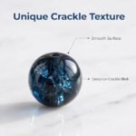 400PCS 8MM Black Crackle Glass Beads | DIY Jewelry Making Supplies - Image 3
