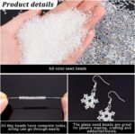 6000PCS 2MM White AB Glass Seed Beads for Jewelry Making Bracelet Necklace DIY Crafting - Image 4