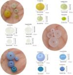 825PCS Glass Spacer Beads: Abacus Rondelle, 4 Sizes, Transparent Blue Green DIY Jewelry - Image 3