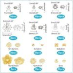 278PCS Flower Bead Caps & Spacer Beads | Gold Silver Jewelry Making Supplies (12 Styles) - Image 4
