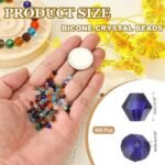 Dark Blue Bicone Crystal Beads | 4MM Faceted Glass Spacer Beads for Jewelry Crafts - Image 3